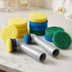 SonicScrubber SonicScrubbies Starter Kit 18 Multi-Purpose Pads & 2 Stems New